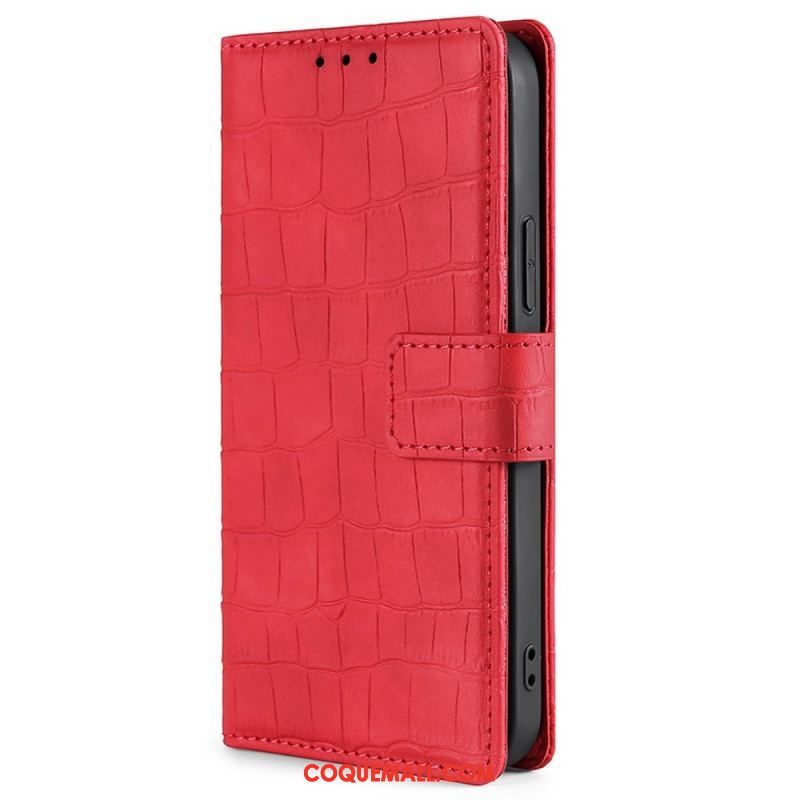 Housse OnePlus Nord 2T 5G Style Peau de Crocodile