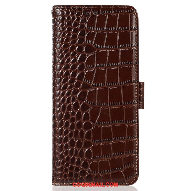 Housse OnePlus Nord CE 3 Lite 5G Style Crocodile RFID