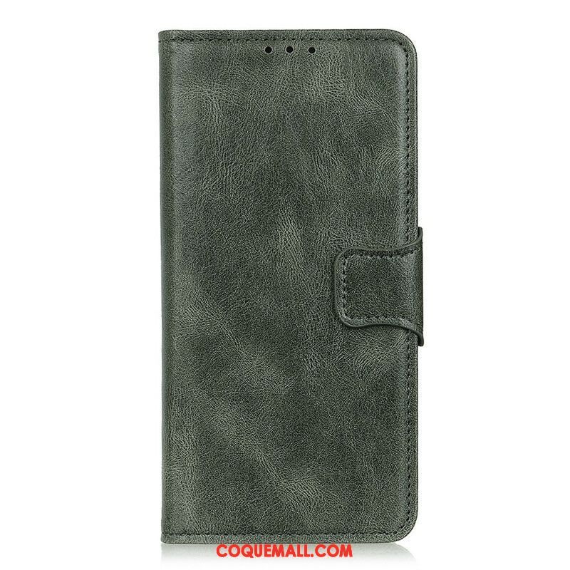 Housse Oppo A16 / A16s Effet Cuir Fermoir Réversible