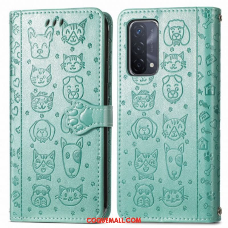 Housse Oppo A54 5G / A74 5G Animaux Animés