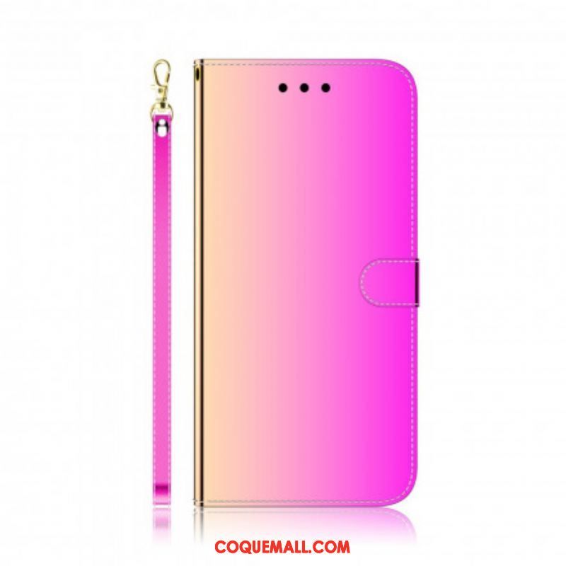 Housse Oppo A54 5G / A74 5G Simili Cuir Couverture MIroir