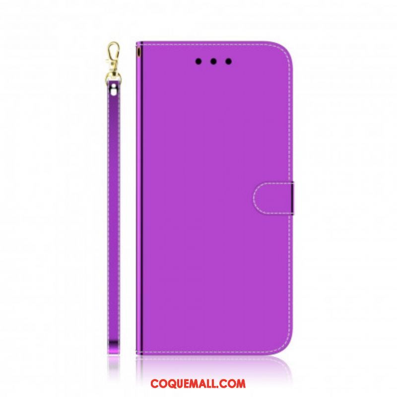 Housse Oppo A54 5G / A74 5G Simili Cuir Couverture MIroir