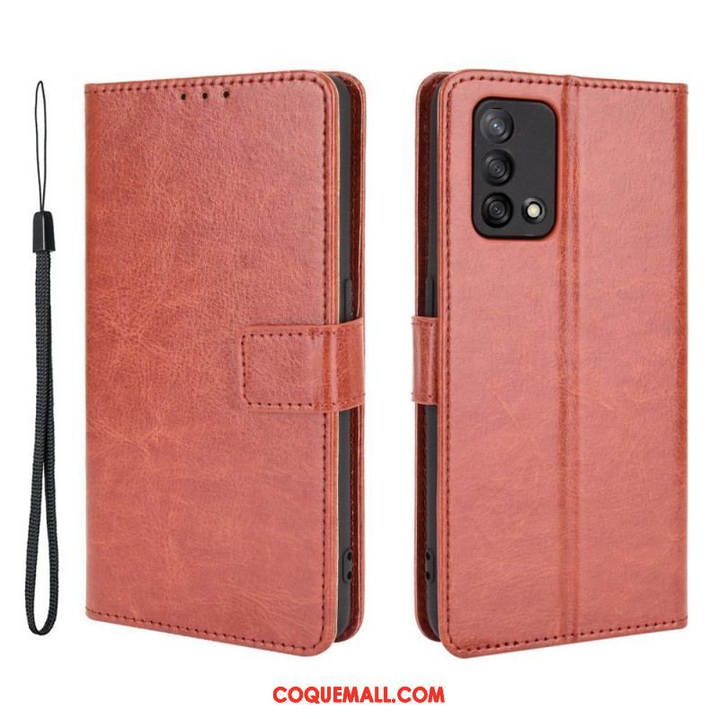 Housse Oppo A74 4G Simili Cuir Flashy