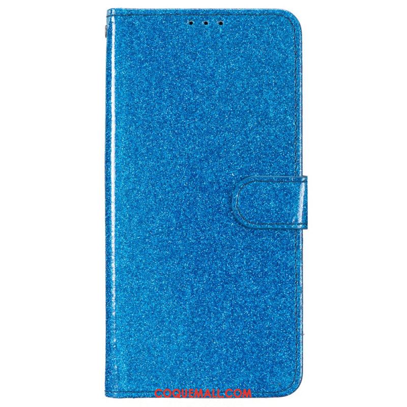 Housse Oppo A98 5G Paillettes à Lanière