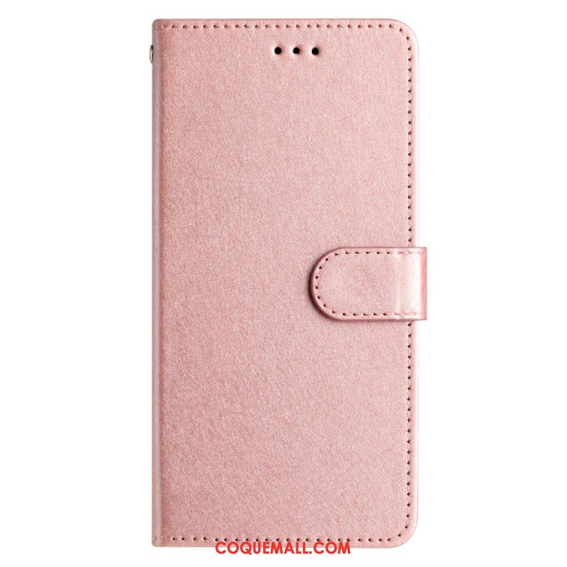 Housse Oppo A98 5G Texture Soie à Lanière