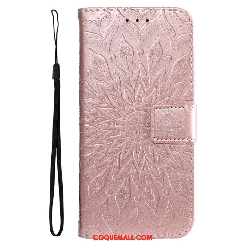 Housse Oppo Find X5 Lite Mandala Soleil à Lanière