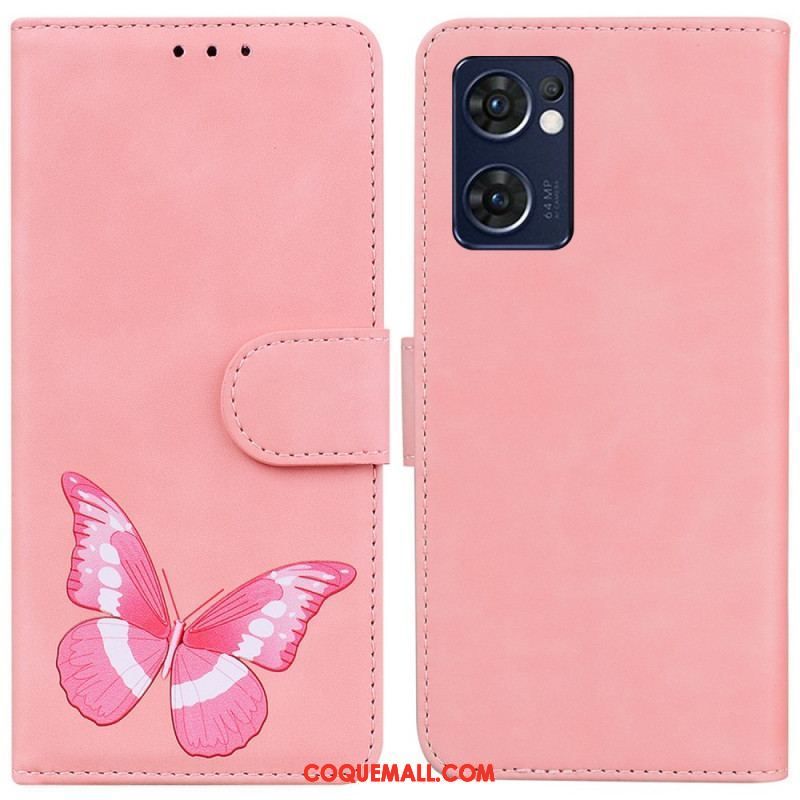 Housse Oppo Find X5 Lite Skin-Touch Papillon