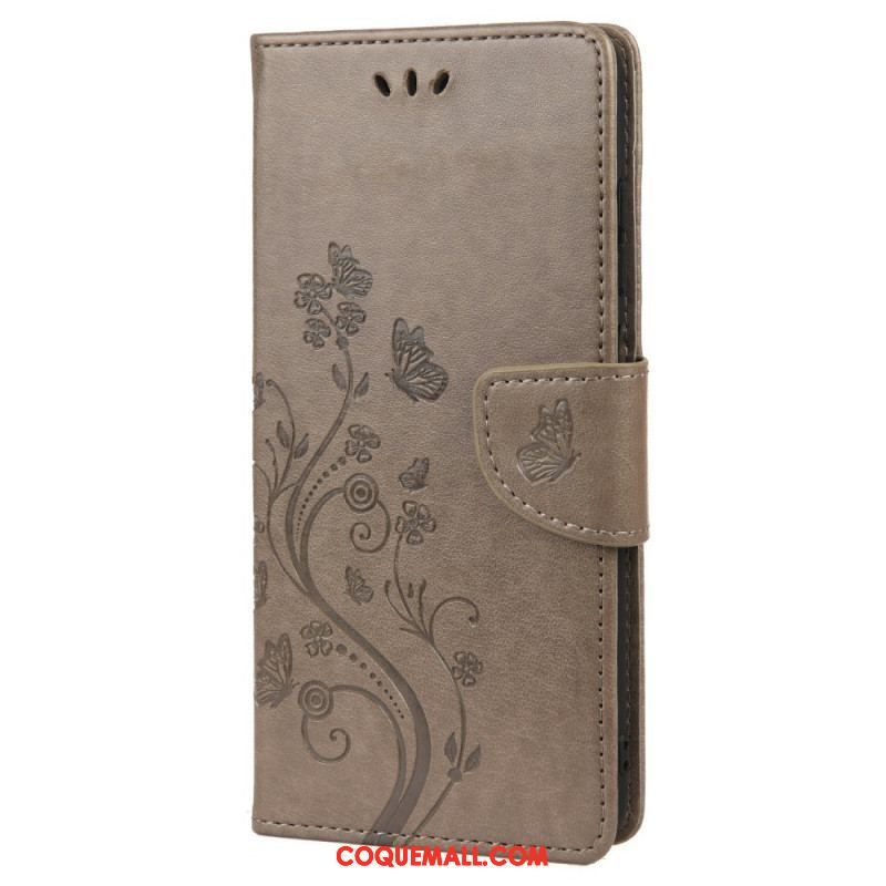 Housse Oppo Reno 6 5G Papillons et Fleurs