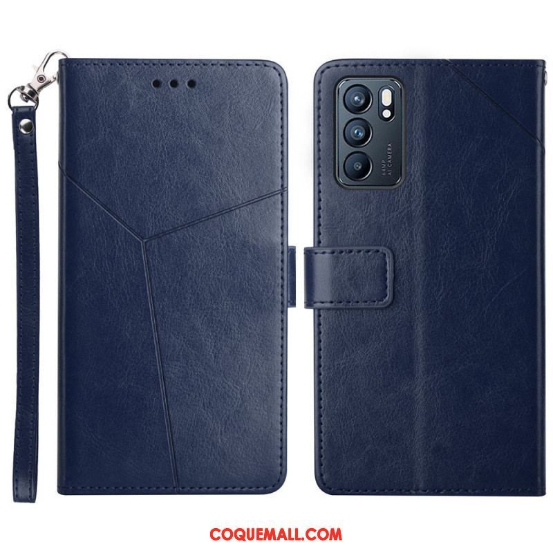 Housse Oppo Reno 6 5G Style Cuir Géo Y Design