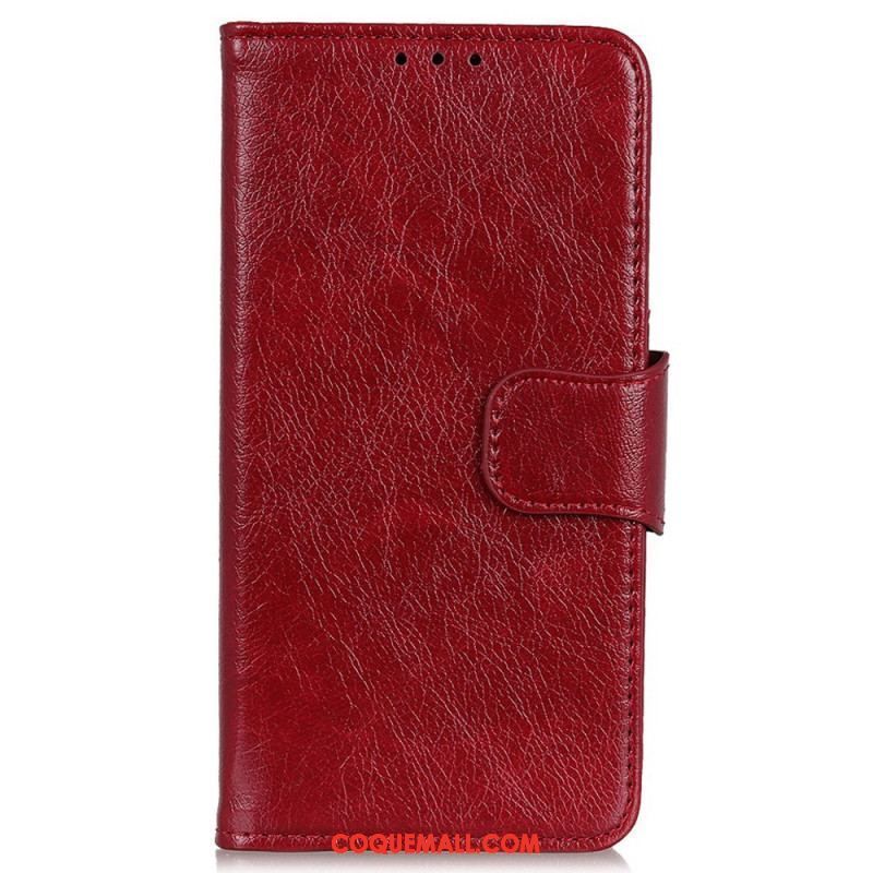 Housse Oppo Reno 7 Cuir Fendu Nappa