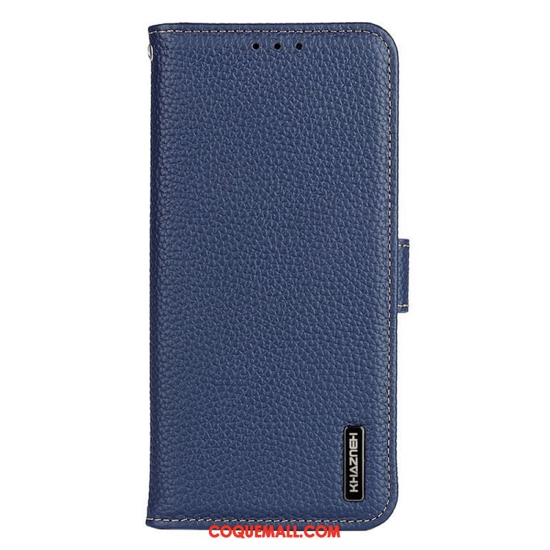Housse Oppo Reno 7 Cuir Litchi KHAZNEH