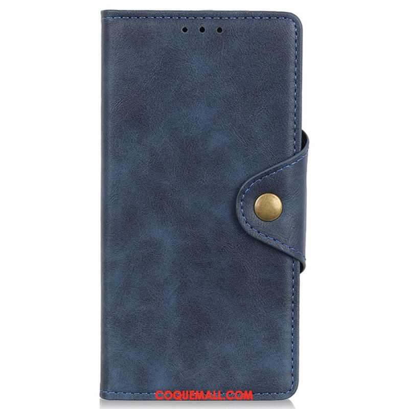 Housse Oppo Reno 7 Simili Cuir Bouton