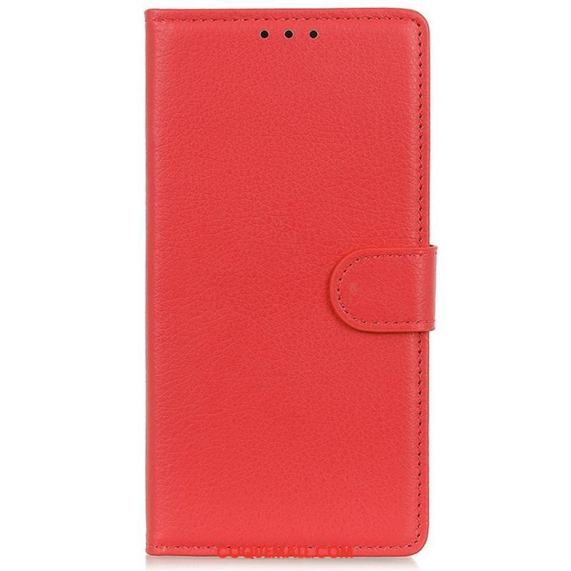 Housse Oppo Reno 7 Style Cuir Litchi Traditionnel