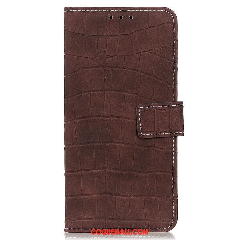 Housse Oppo Reno 7 Style Peau de Crocodile