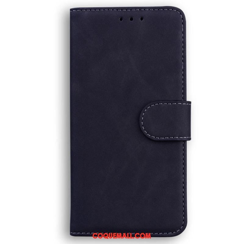 Housse Oppo Reno 8 Effet Cuir Couture