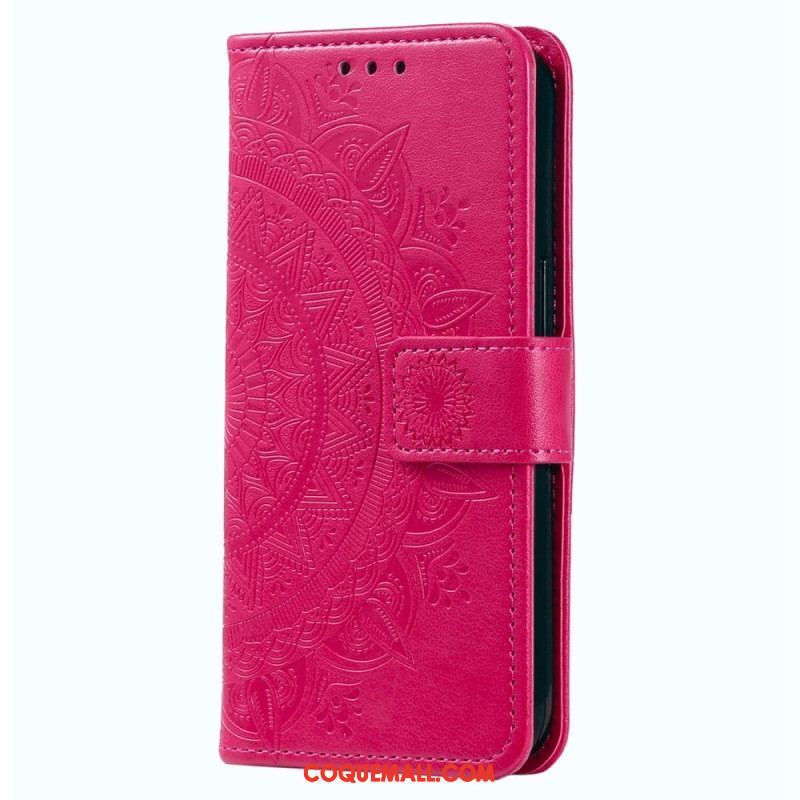 Housse Oppo Reno 8 Mandala Soleil à Lanière