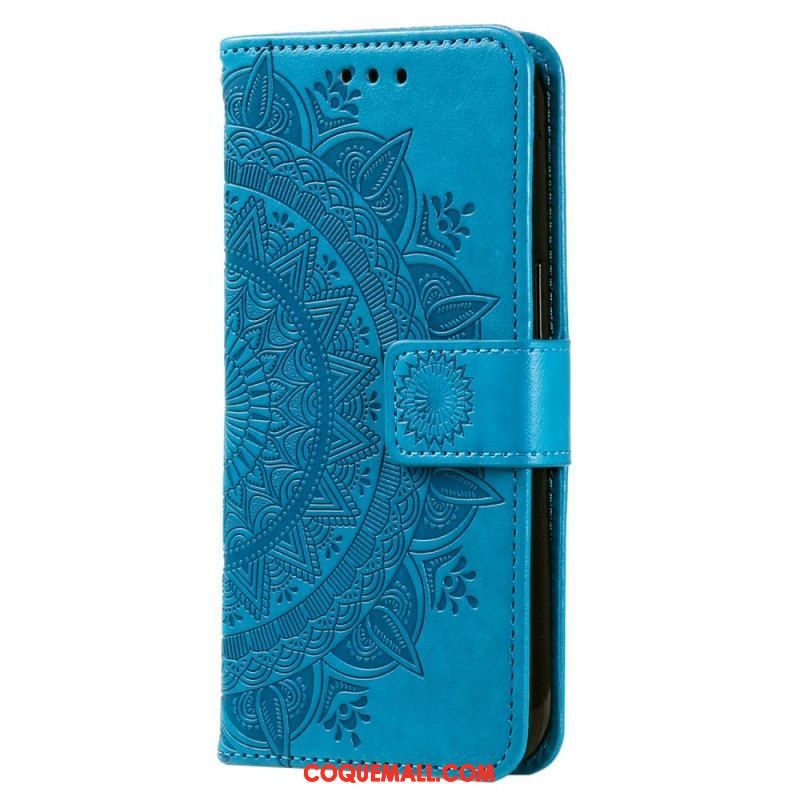 Housse Oppo Reno 8 Mandala Soleil à Lanière