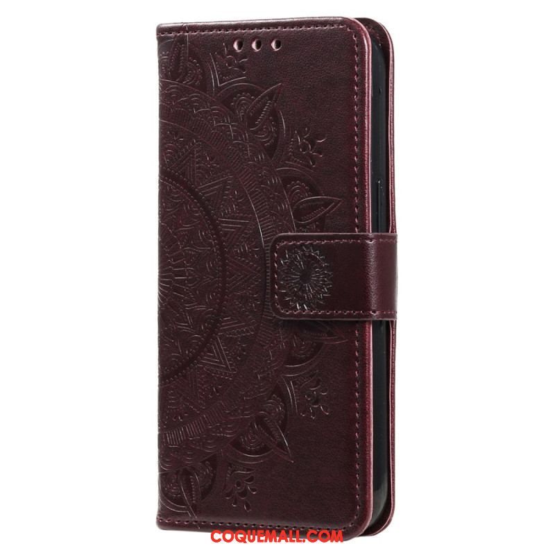 Housse Oppo Reno 8 Mandala Soleil à Lanière