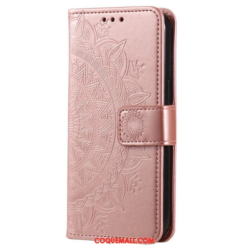 Housse Oppo Reno 8 Mandala Soleil à Lanière