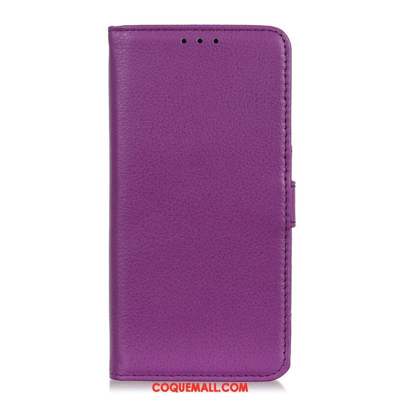 Housse Samsung Galaxy A13 5G / A04s Simili Cuir Litchi Premium