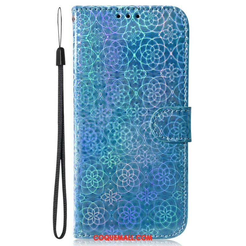 Housse Samsung Galaxy A13 Fleurs Psychédéliques à Lanière