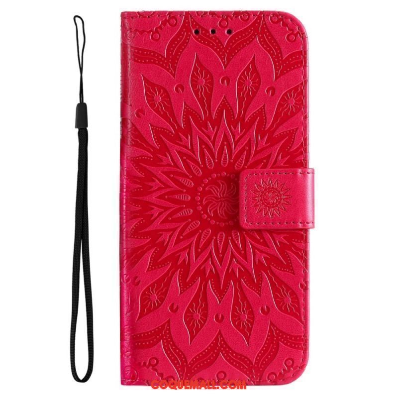 Housse Samsung Galaxy A14 5G / A14 Mandala Soleil avec Lanière