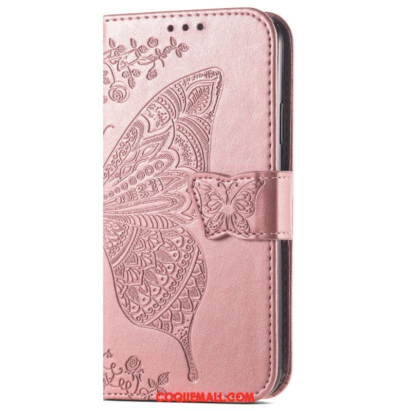 Housse Samsung Galaxy A14 5G / A14 Papillon Baroque