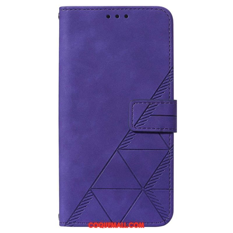 Housse Samsung Galaxy A14 5G / A14 Triangles avec Lanière