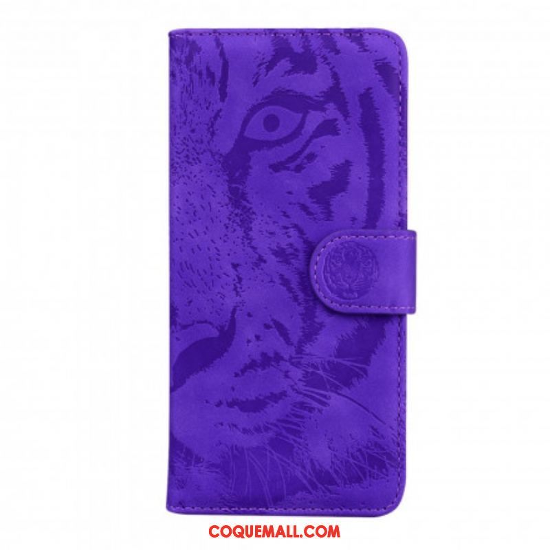 Housse Samsung Galaxy A52 4G / A52 5G / A52s 5G Empreinte Face de Tigre