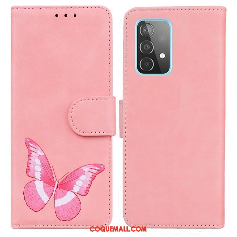 Housse Samsung Galaxy A52 4G / A52 5G / A52s 5G Skin-Touch Papillon