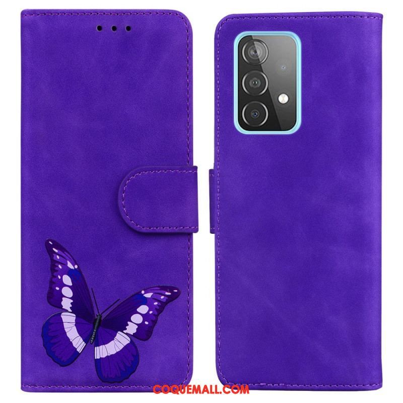 Housse Samsung Galaxy A52 4G / A52 5G / A52s 5G Skin-Touch Papillon