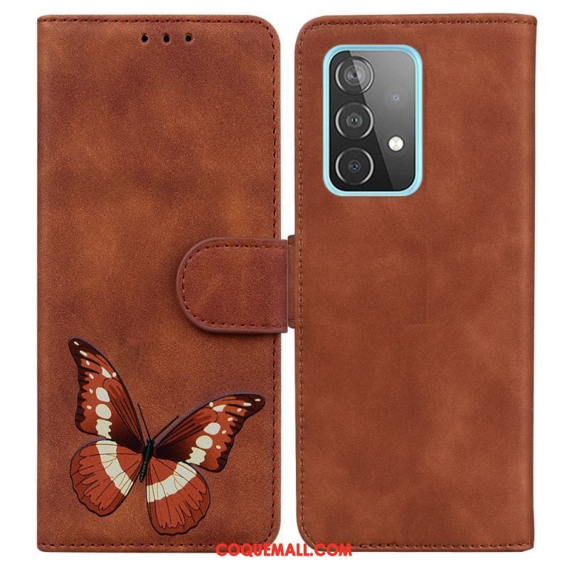 Housse Samsung Galaxy A52 4G / A52 5G / A52s 5G Skin-Touch Papillon