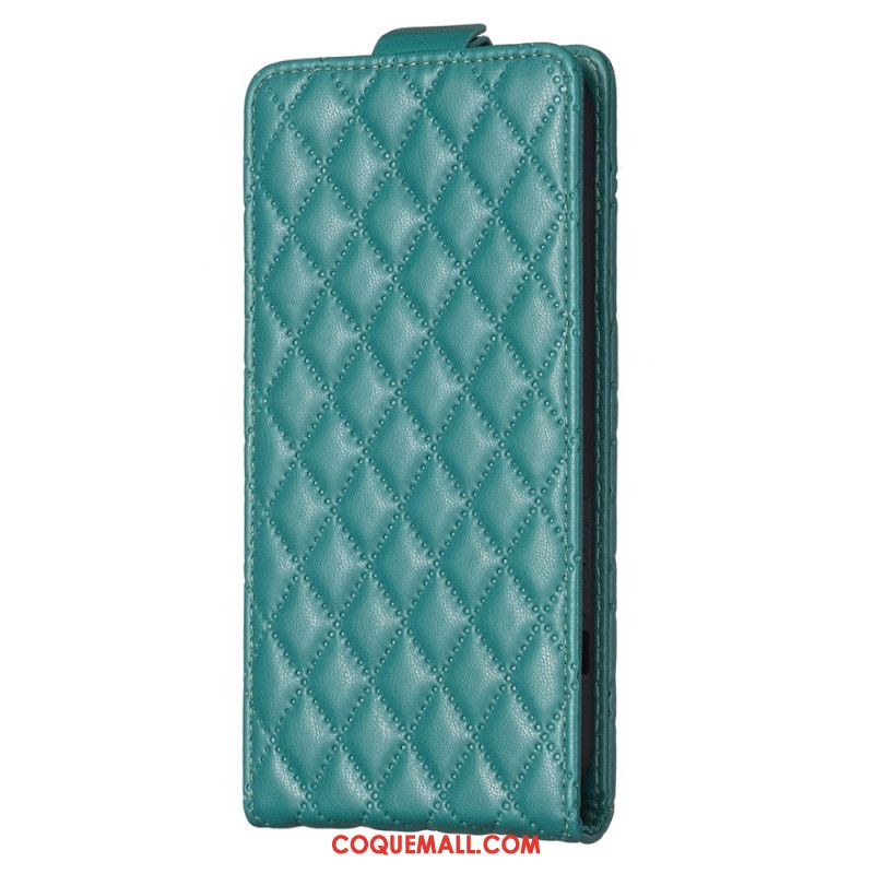 Housse Samsung Galaxy A55 5G Matelassée Rabat Vertical