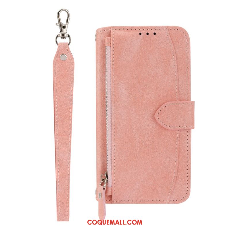 Housse Samsung Galaxy A55 5G Porte-Monnaie avec Lanière et Bandoulière