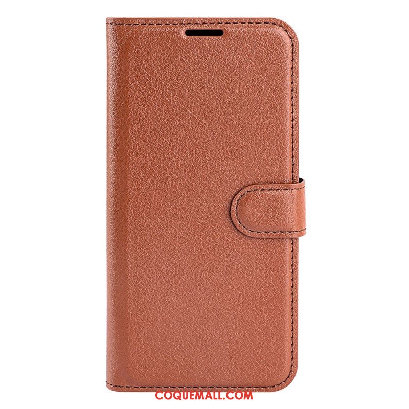Housse Samsung Galaxy A55 5G Simili Cuir Litchi Classique