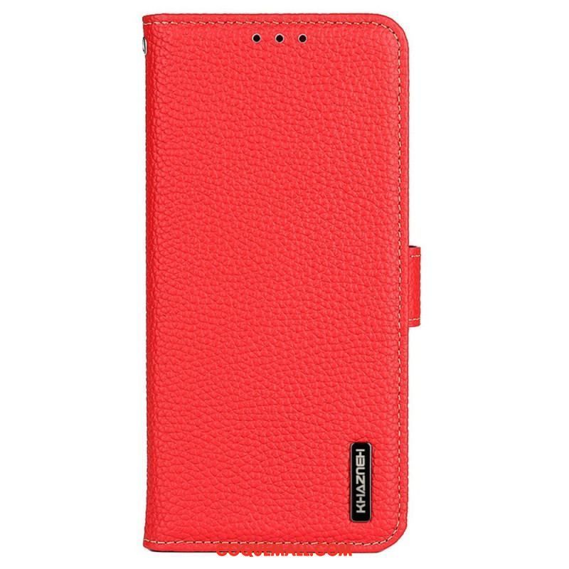 Housse Samsung Galaxy M13 Cuir Litchi KHAZNEH