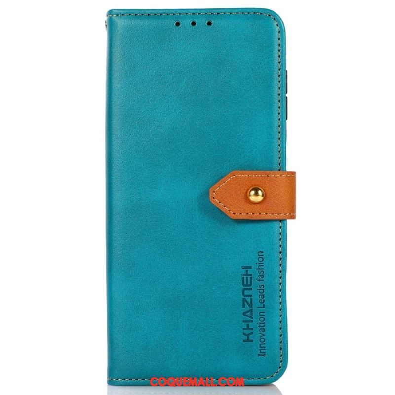 Housse Samsung Galaxy M13 Fermoir Doré KHAZNEH