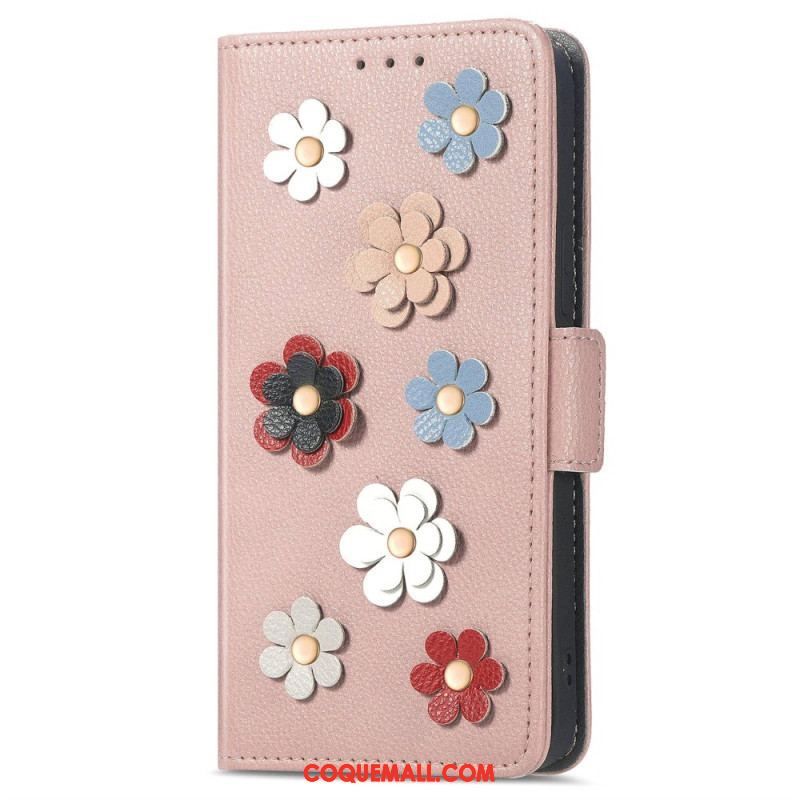 Housse Samsung Galaxy M13 Fleurs 3D