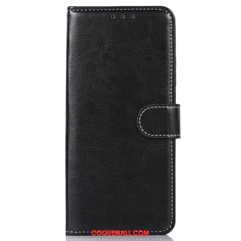 Housse Samsung Galaxy M13 Style Cuir et Coutures