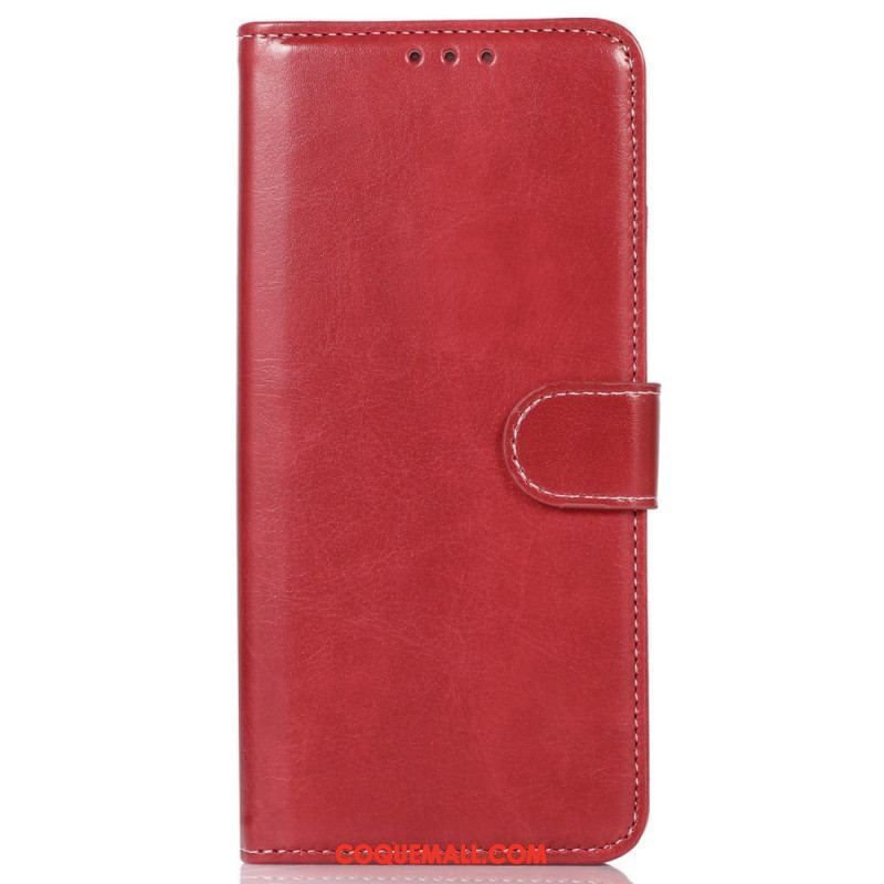 Housse Samsung Galaxy M13 Style Cuir et Coutures