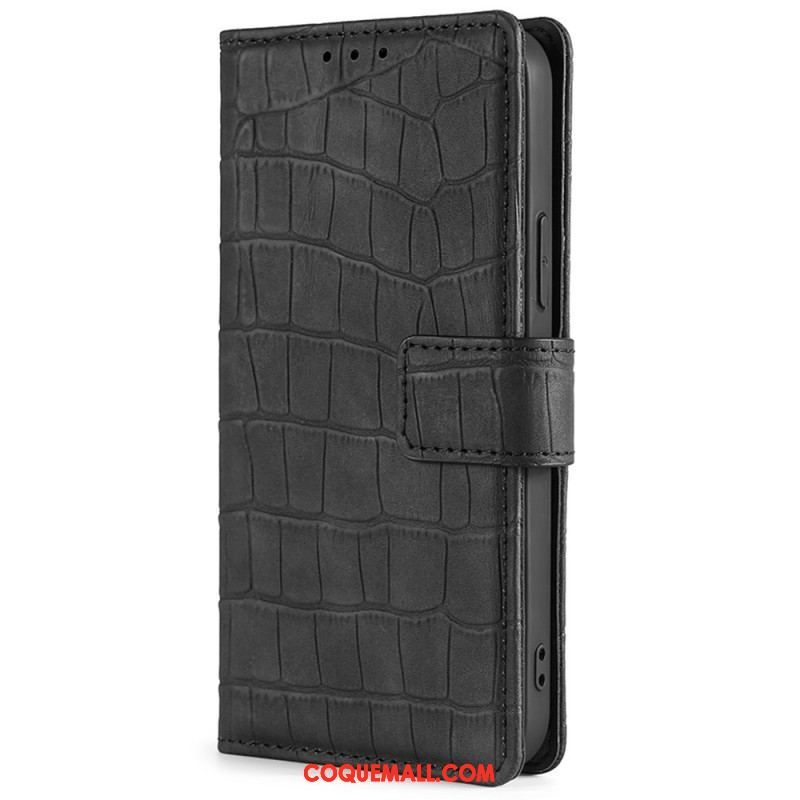 Housse Samsung Galaxy M13 Style Peau de Crocodile