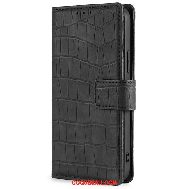 Housse Samsung Galaxy M13 Style Peau de Crocodile