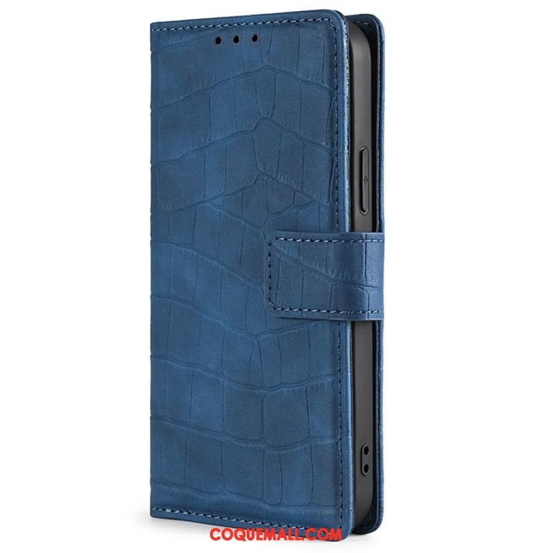 Housse Samsung Galaxy M13 Style Peau de Crocodile