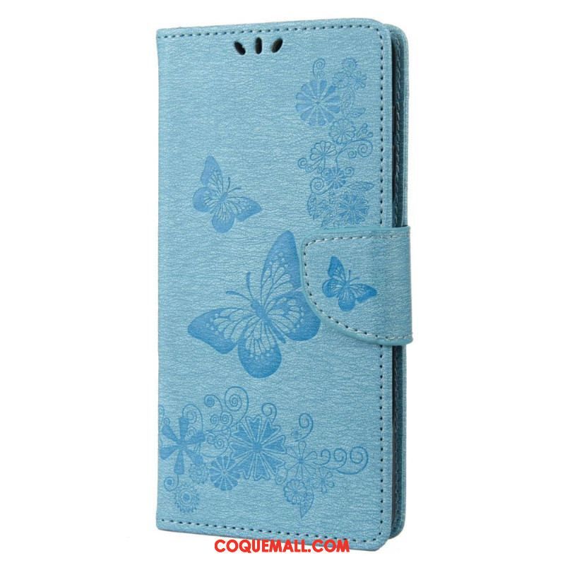 Housse Samsung Galaxy M23 5G Papillons à Lanière