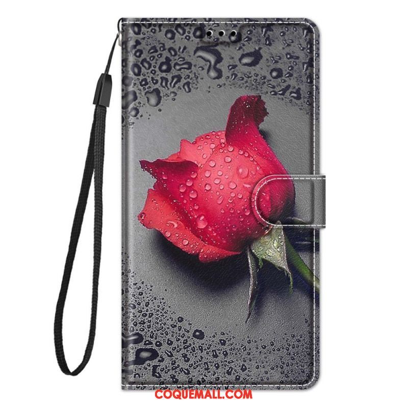 Housse Samsung Galaxy M23 5G Roses avec Lanière