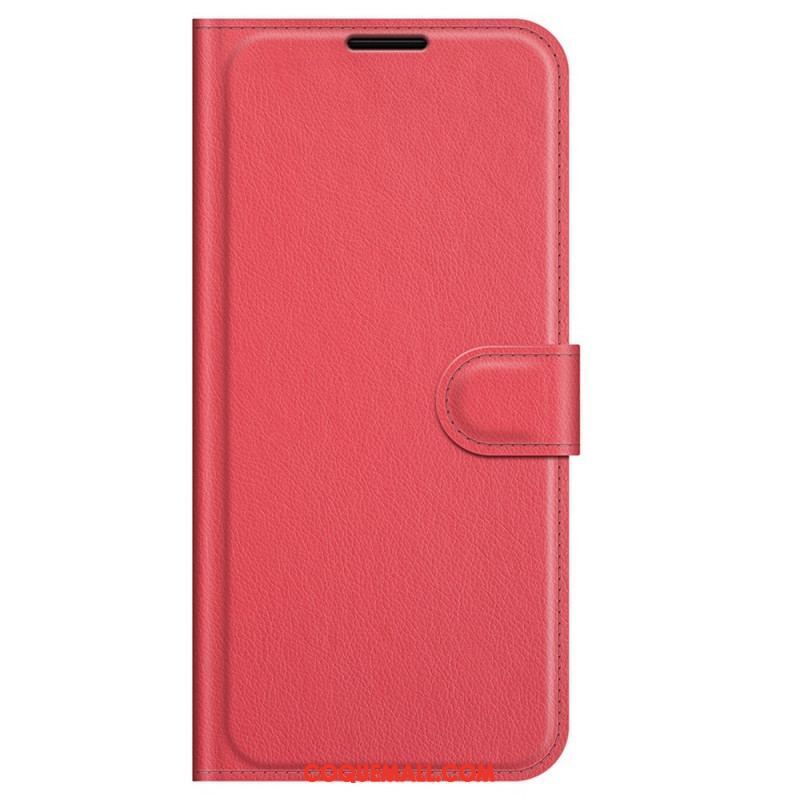 Housse Samsung Galaxy M32 Effet Cuir Litchi Classique