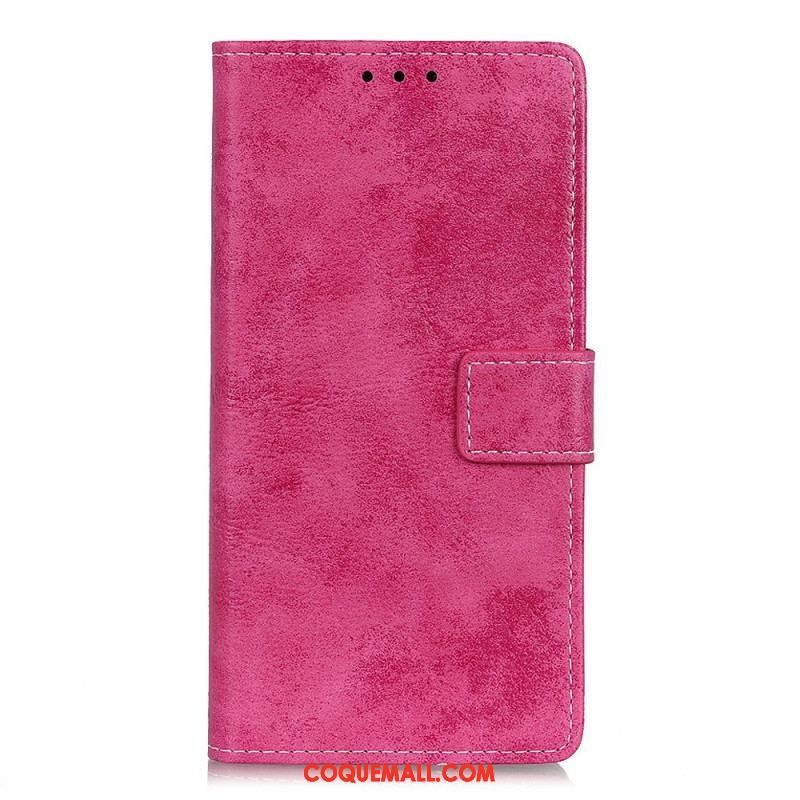 Housse Samsung Galaxy M32 Simili Cuir Vintage