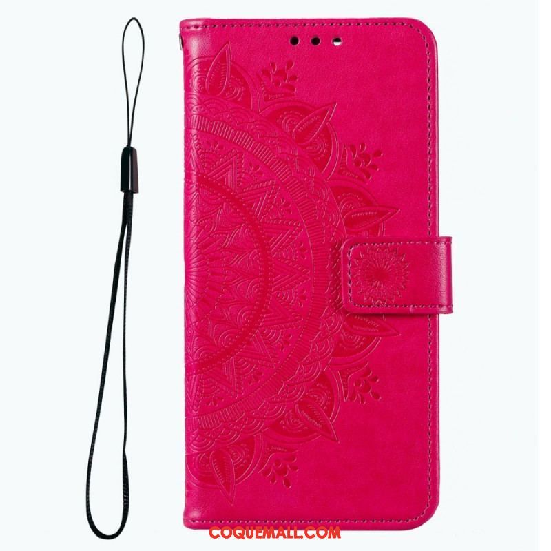 Housse Samsung Galaxy M33 5G Mandala Soleil à Lanière