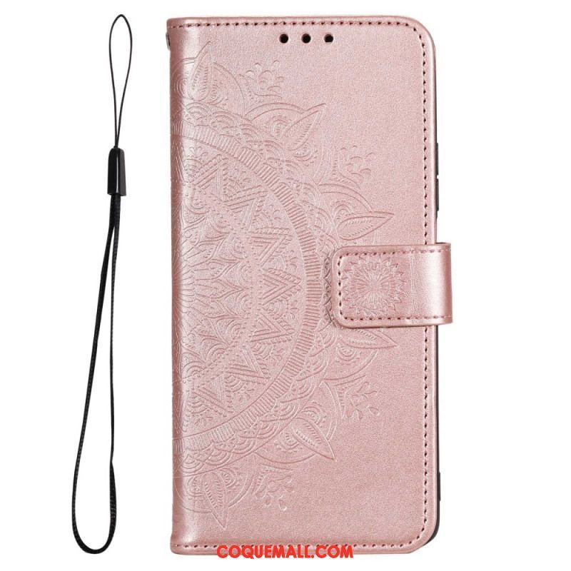 Housse Samsung Galaxy M33 5G Mandala Soleil à Lanière