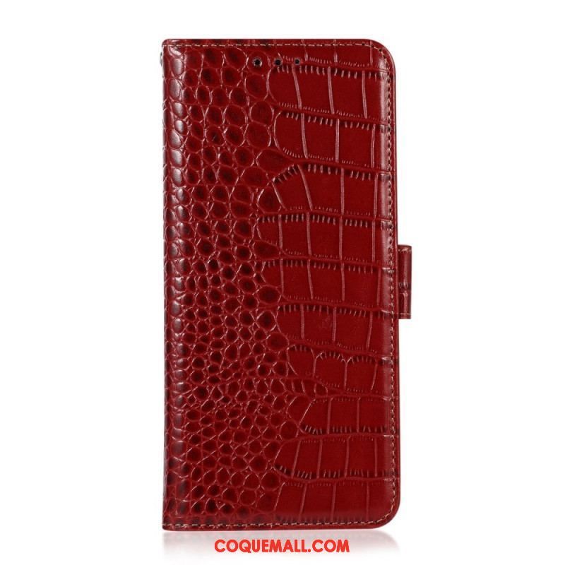 Housse Samsung Galaxy M33 5G Style Crocodile RFID